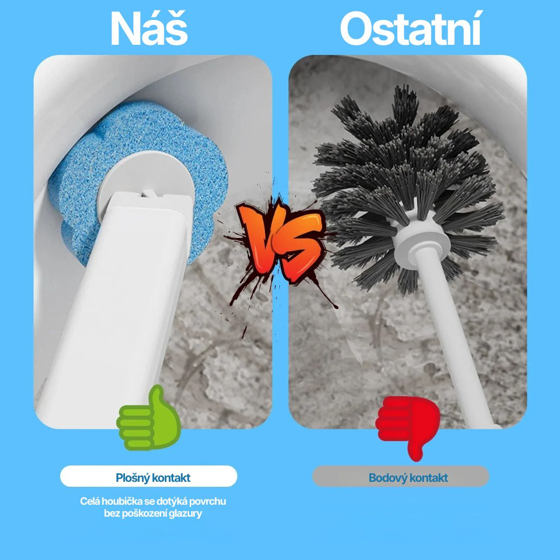 Heroza™ - Toaletní kartáč s vyměnitelnou hlavicí